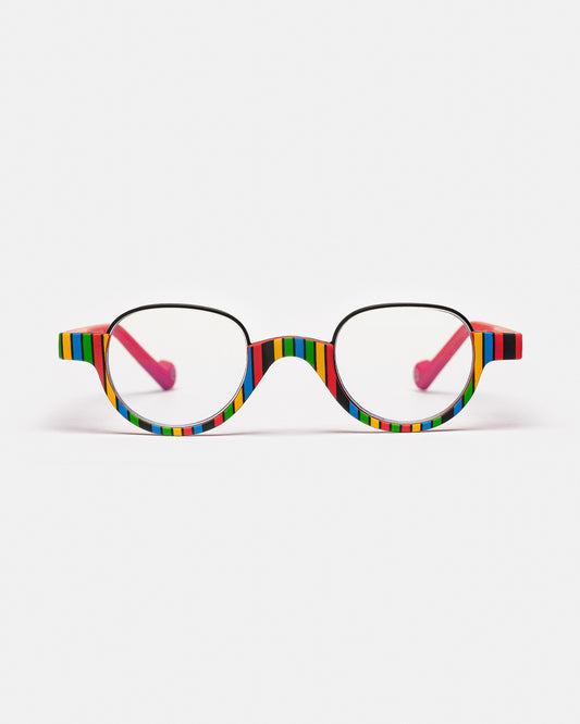 Aptica Bridge Panto Rainbow Multicolor Reading Glasses - Unisex