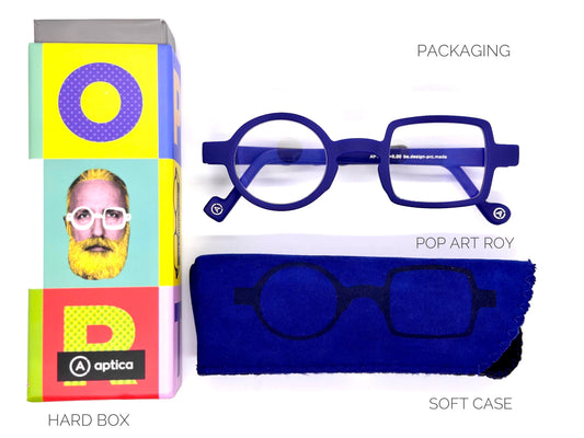 Aptica Pop Art Roy – Blue Reading Glasses – Unisex – Blue Light Protection - Screen