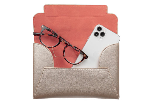 Clutch - Gold with Red Hearts - APTICA