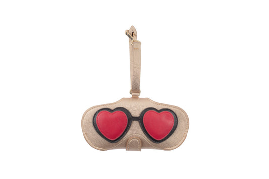 Pouch - Beige with Red Hearts - APTICA