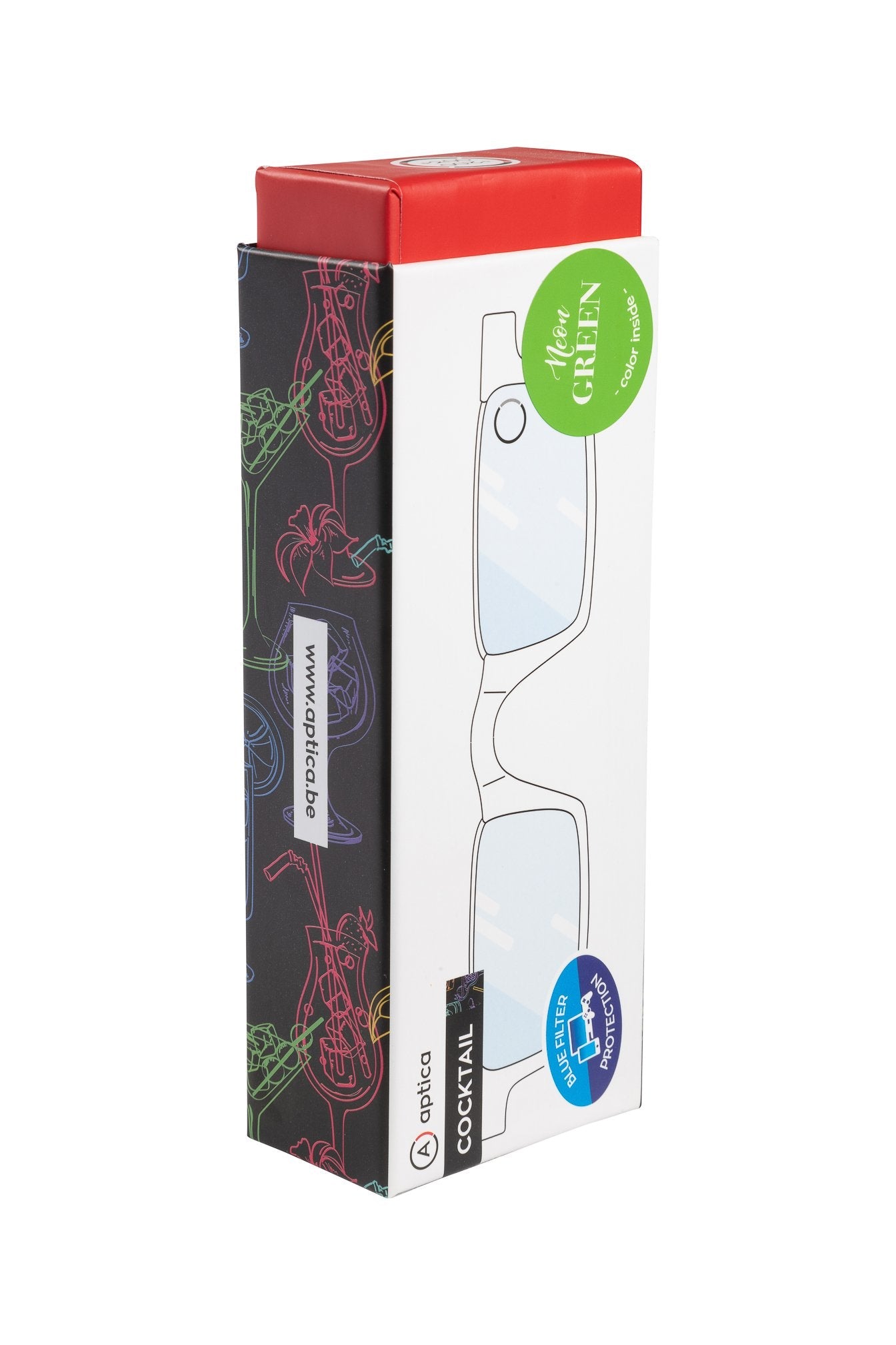 Aptica Cocktail Aperol Ready Reading Glasses Unisex Blue Light Filter Box