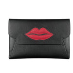Clutch - Black with Red Lips - APTICA