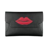 Clutch - Black with Red Lips - APTICA