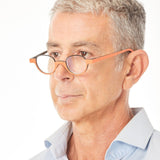 Aptica Cocktail Aperol Ready Reading Glasses Unisex Blue Light Filter Male Model