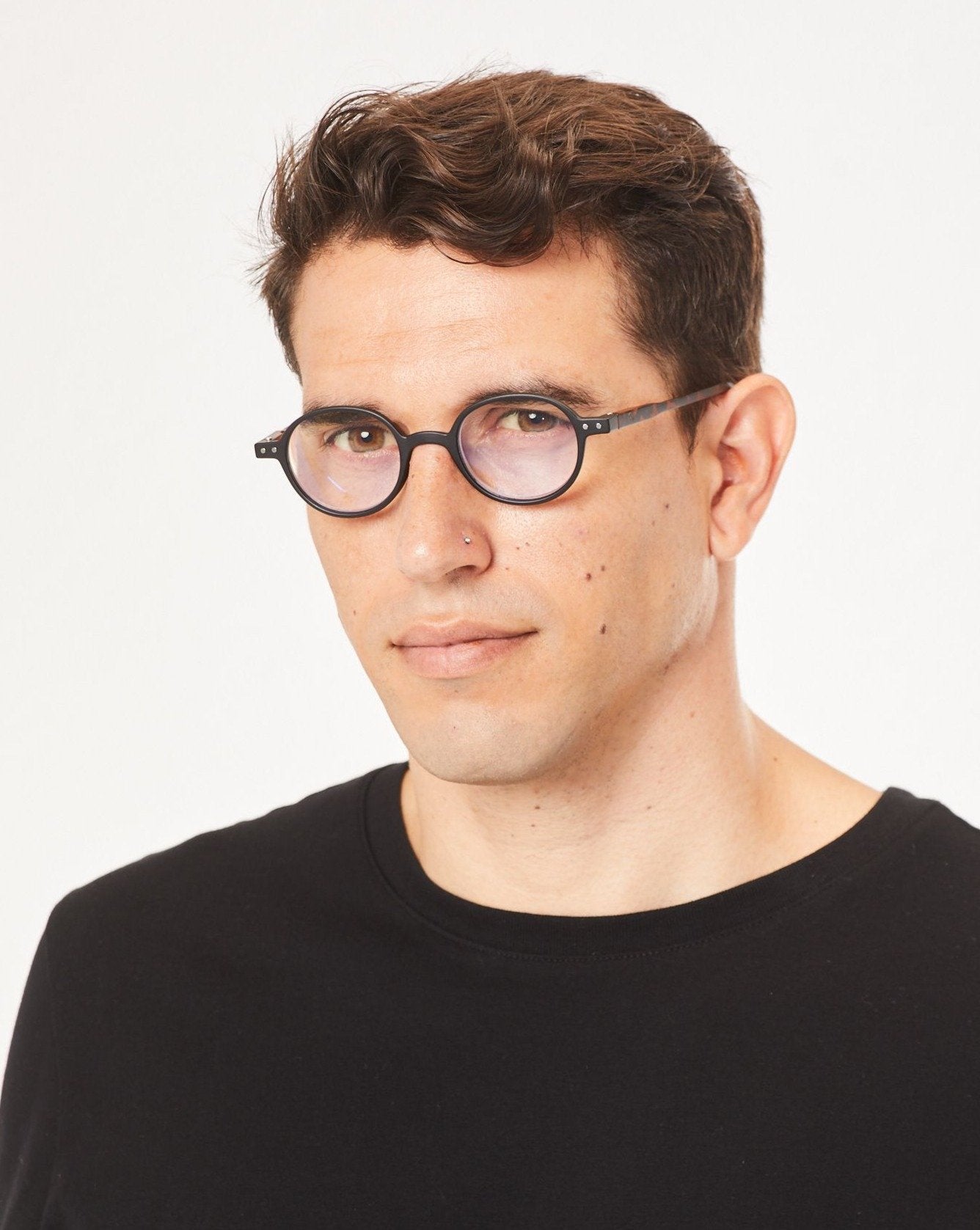Aptica Lennon Ono Ready Reading Glasses Unisex Blue Light Filter Male Model