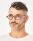 Aptica Pop Art Disco Sledge Ready Reading Glasses Unisex Blue Light Filter Male Model