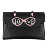 Clutch - Black with Cat - APTICA