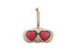 Pouch - Beige with Red Hearts - APTICA
